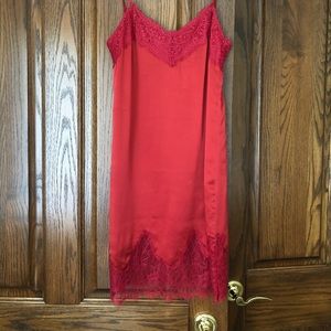 Haute Hippie Silk Red Slip Dress
